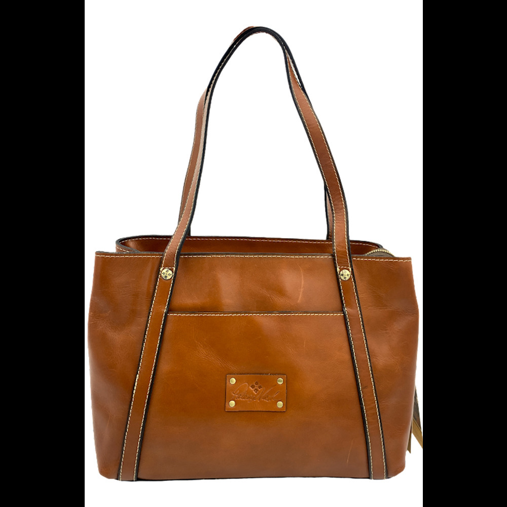 Patricia Nash Leather Chantilly Vintage Satchel Tan No Strap